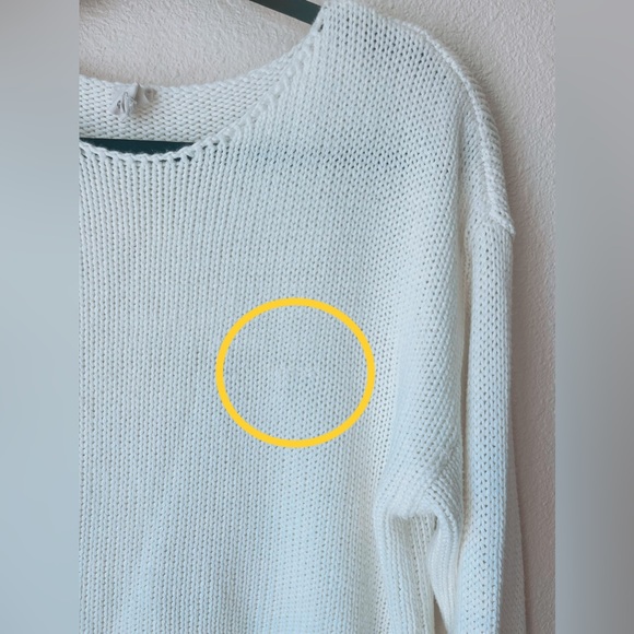 White Lightweight Knit Sweater - Picture 5 of 5